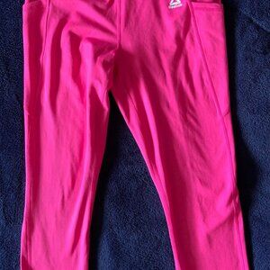 Bright Pink Reebok leggings/capri 21'', size M